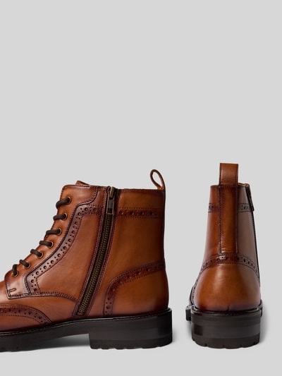 DIGEL Boots aus Leder mit Reißverschluss Modell 'Spencer' Cognac 2