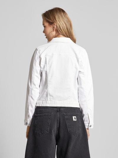 Pieces Jeansjacke mit Brusttaschen Weiss 5