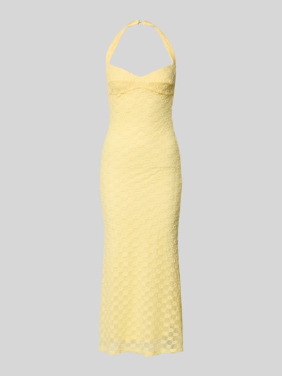 Bardot Halter-neck midijurk model 'MARIKO' Geel - 2