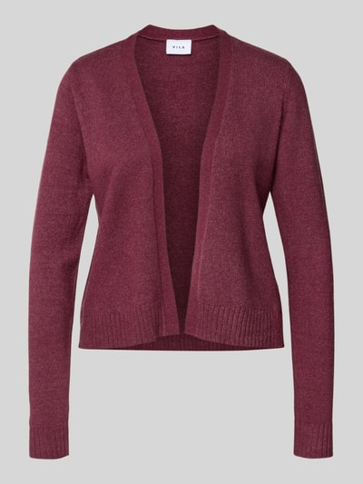 Vila Strickcardigan mit offener Vorderseite Modell 'VIRIL' Pflaume 1