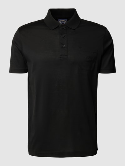 Paul & Shark Regular fit poloshirt in effen design Zwart - 2