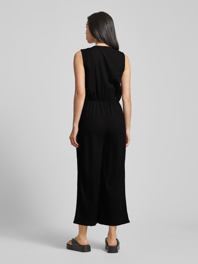 Vero Moda Jumpsuit met korte knoopsluiting, model 'MYMILO' Zwart - 5