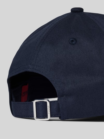 HUGO Baseballpet met label- en motiefstitching, model 'Cara' Donkerblauw - 3