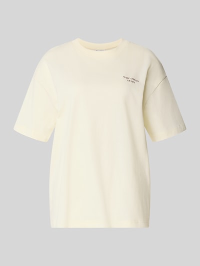 Produktfoto, Relaxed Fit T-Shirt aus reiner Baumwolle von Marc O'Polo DENIM in hellem Creme, lockerer Schnitt, weiche glatte Textur