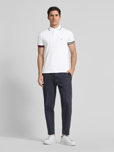 Tommy Hilfiger Slim Fit Poloshirt aus Baumwoll-Elasthan-Mix Weiss 1