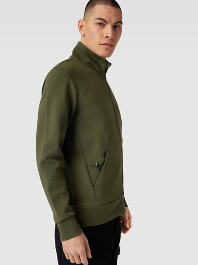 BOSS Green Sweatjacke mit Eingrifftaschen Modell 'Skaz' Oliv 3