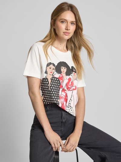 s.Oliver RED LABEL Regular fit T-shirt van puur katoen Wit - 3