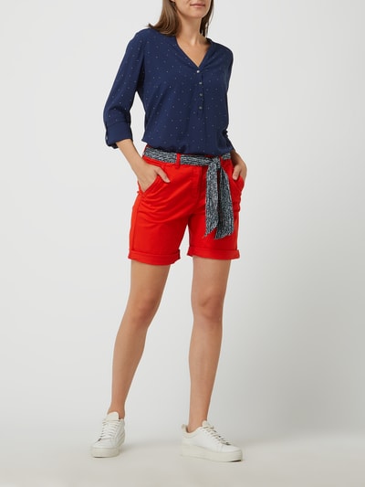 Tom Tailor Shorts mit Gürtel zum Binden Rot 1