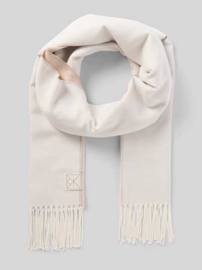 CK Calvin Klein Schal mit Label-Detail Beige 1
