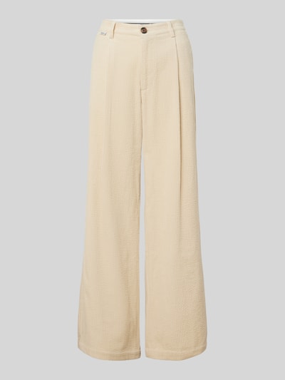 Pepe Jeans Corduroy broek met labeldetail, model 'DANNA' Offwhite - 1