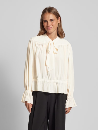 THE KOOPLES Strikblouse van viscose met elastische boorden Ecru - 4