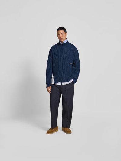 Marni Pullover mit Label-Stitching Dunkelblau 1