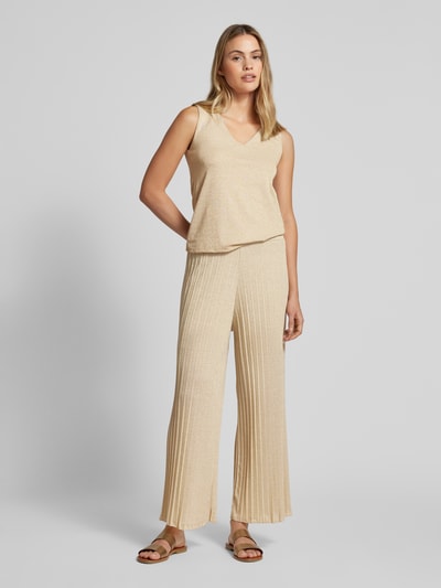 ZABAIONE Stoffen broek met verkorte pasvorm Beige - 1