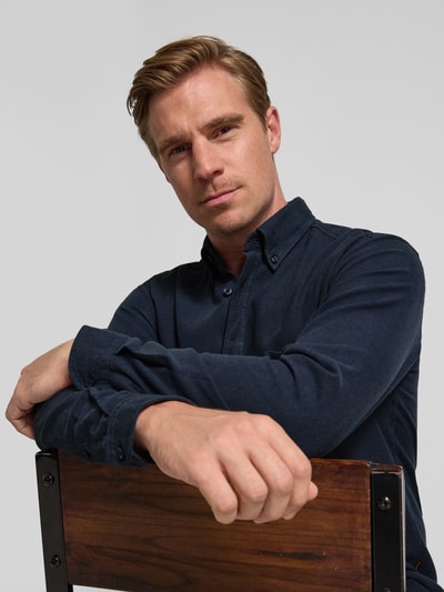 BOSS Orange Regular fit vrijetijdsoverhemd van puur katoen, model 'RICKERT' Marineblauw - 3