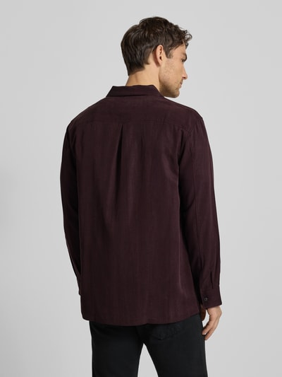 CK Calvin Klein Hemdjacke mit Knopfleiste Bordeaux 5