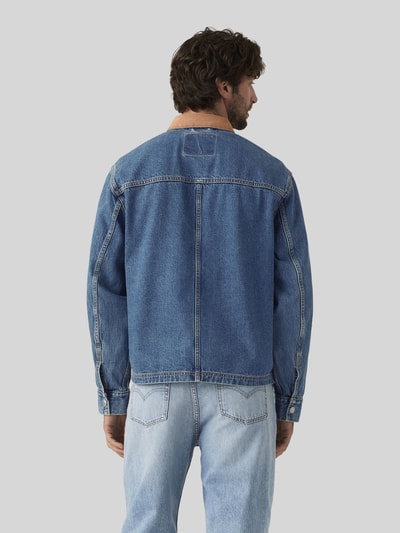 Levi's® Relaxed Fit Jeansjacke aus reiner Baumwolle mit Cord-Kragen Jeansblau 4