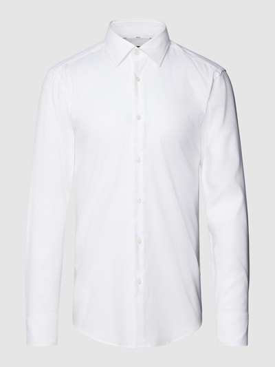 BOSS Slim Fit Business-Hemd mit Kentkragen Modell 'Hank' Weiss 2