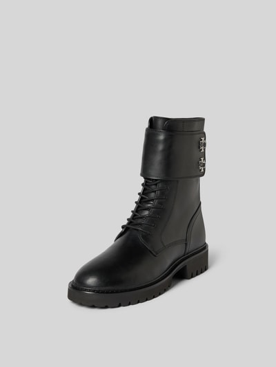 Tory Burch Schnürstiefel mit Label-Detail Black 2