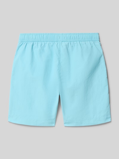 Productfoto, Badehose mit Eingrifftaschen und Logo-Print van CHAMPION voor kinderen in lichtblauw, loose fit, elastische band met trekkoord, zij-steekzakken, logoprint