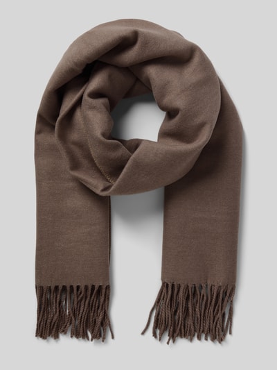 Kurt Beines Schal mit Fransen Taupe 1