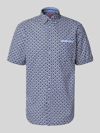 Christian Berg Men Regular Fit Freizeithemd mit Button-Down-Kragen Marine 2