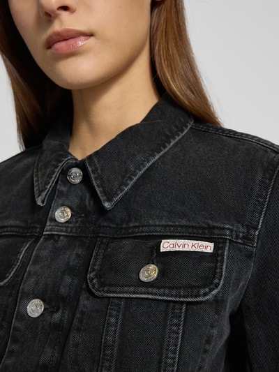 Calvin Klein Jeans Kurtka jeansowa z listwą guzikową Antracytowy 3