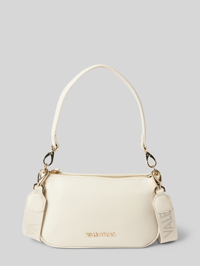 VALENTINO BAGS Handtasche mit Label-Detail Modell 'NEVER' Ecru 1