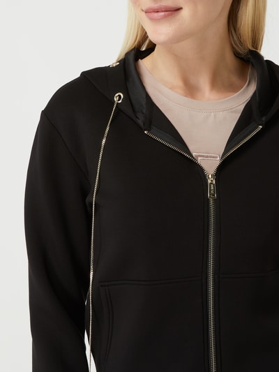 Guess Sweatjacke aus Scuba mit Kettchendetails  Black 3