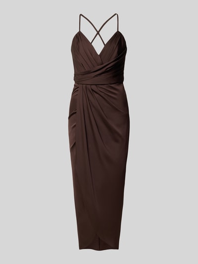 VM by Vera Mont Midikleid mit gelegten Falten Schoko 1