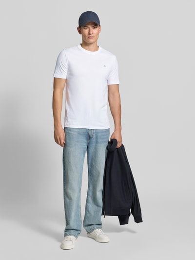 Marc O'Polo Regular Fit T-Shirt Set aus reiner Baumwolle im 2er-Pack Marine 1