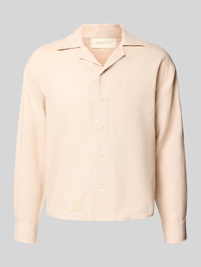 ANOTHER COTTON LAB Relaxed Fit Leinenhemd mit Logo-Stitching Beige 2