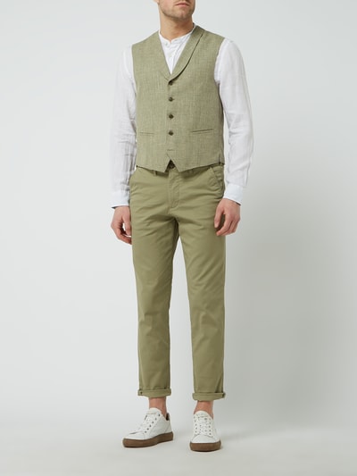 SELECTED HOMME Slim fit chino met stretch, model 'Miles' Olijfgroen - 1