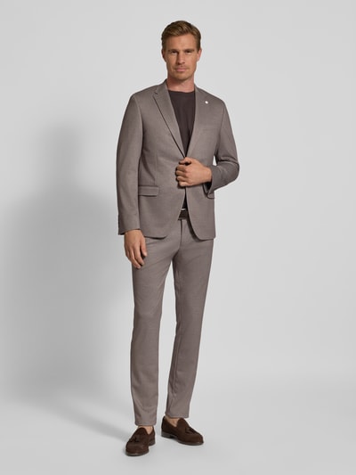 DIGEL Spodnie do garnituru o kroju slim fit z kieszeniami z tyłu model ‘Ano’ Jasnobrązowy 1