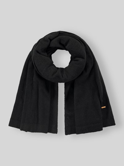 Barts Schal mit Label-Patch Modell 'Witzia' Black 1