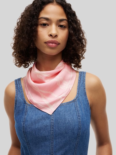 Tommy Hilfiger Tuch aus reiner Seide mit Logo-Print Pink 1