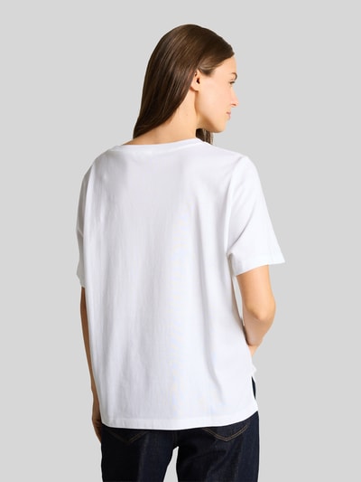 Tom Tailor Regular Fit T-Shirt aus reiner Baumwolle Weiss 5