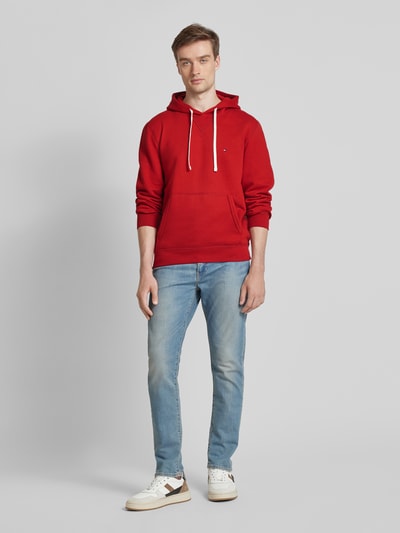 Tommy Hilfiger Loose Fit Hoodie mit Kapuze Dunkelrot 1