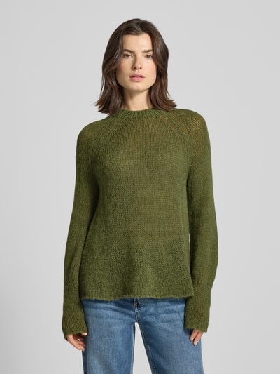 JOOP! Sweter z dzianiny z okrągłym dekoltem model ‘KARA’ Ciemnozielony 4