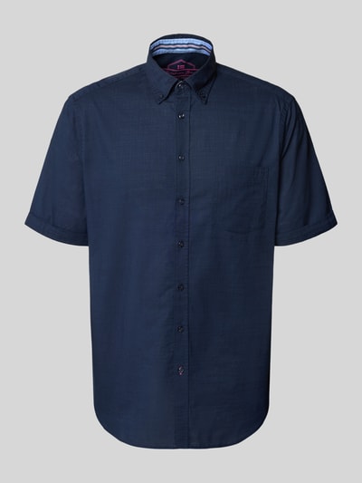 Christian Berg Men Regular Fit Freizeithemd mit Button-Down-Kragen Marine 2