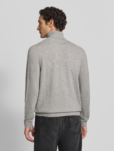 Christian Berg Men Regular Fit Strickpullover aus reinem Kaschmir mit Rollkragen Mittelgrau Melange 5
