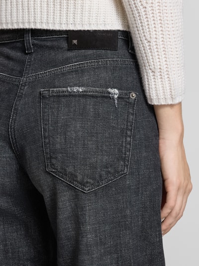 Cambio Loose fit jeans met siernaden, model 'Elin' Antraciet gemêleerd - 3