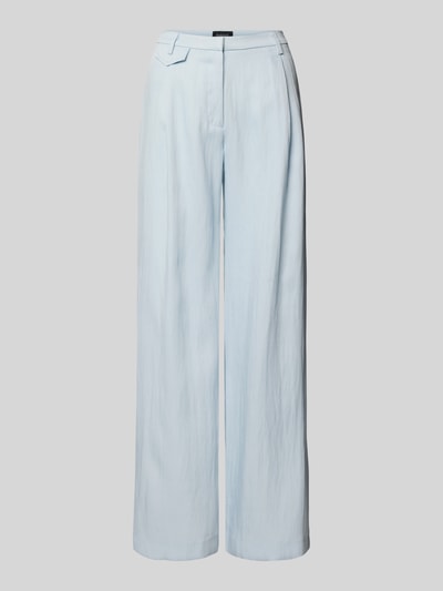 Produktfoto, Wide Leg Hose aus Viskose-Mix von Bardot in Hellblau, Modell 'GEORDY' mit Gesäßtaschen, Bundweite 39 cm, Innenbeinlänge 84 cm