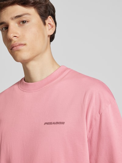 Pegador Oversized T-Shirt mit Label-Stitching Altrosa 3