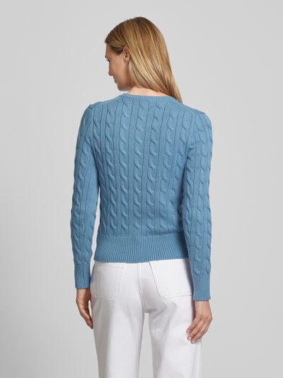 Polo Ralph Lauren Cardigan mit Zopfmuster Blau 5