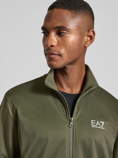 EA7 Emporio Armani Trainingsjacke mit Zweiwege-Reißverschluss und Logo Schlamm 3