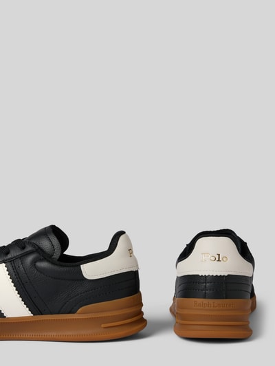 Polo Ralph Lauren Sneakers van leer met vetersluiting, model 'HTR Aera' Zwart - 2