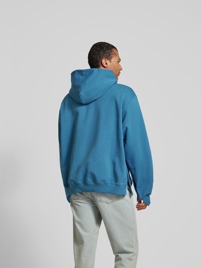 Marni Oversized Hoodie mit Label-Stitching Blau 5