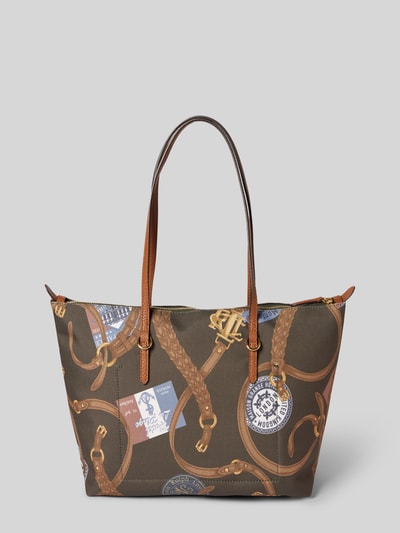 Lauren Ralph Lauren Shopper mit Strukturmuster Modell 'KEATON' Dunkelbraun 4