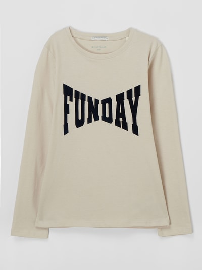 Tom Tailor Longsleeve mit Print Sand 1