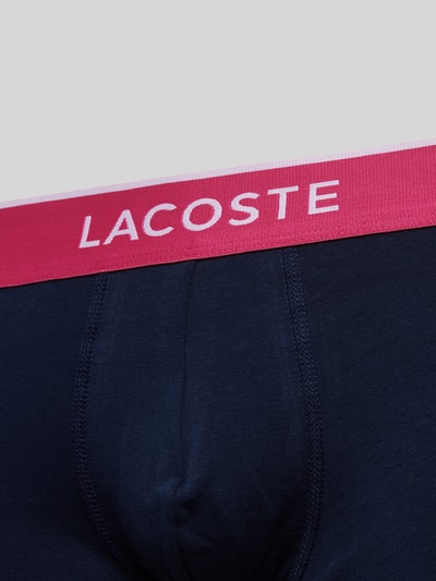 Lacoste Boxershort met elastische band met logo in een set van 3 stuks Donkerblauw - 2